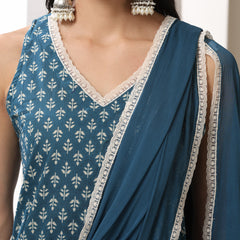 Women Ethnic Motifs Printed Regular Pure Cotton Kurta with Palazzos & With Dupatta