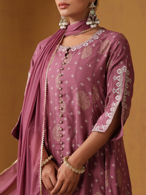 Khushal K Women Ethnic Motifs Embroidered Pure Cotton Kurta set