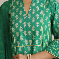 Women Floral Printed Regular Pure Cotton Kurta with Palazzos & With Dupatta