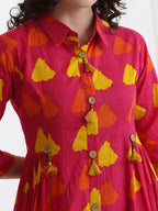 Women Floral Printed Fit & Flare Midi Dress