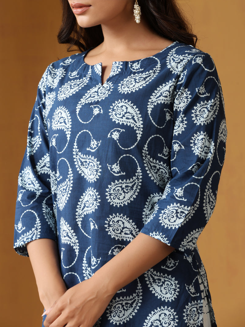 Khushal K Women Paisley Printed Cotton Kurta set