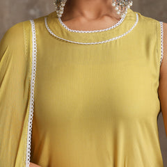 Anarkali Kurta With Palazzos And Dupatta