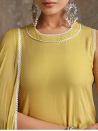 Anarkali Kurta With Palazzos And Dupatta