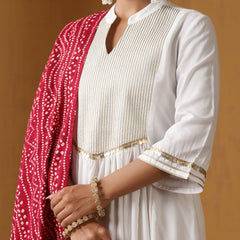 Khushal K Women Ethnic Motifs Embroidered Regular Kurta set