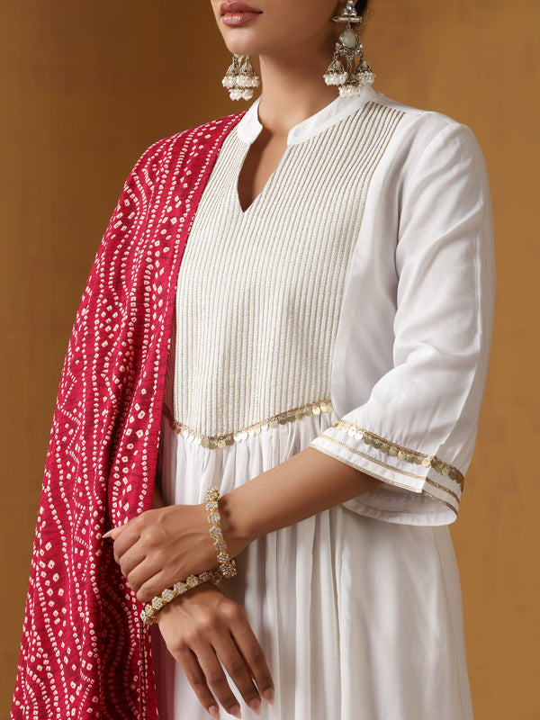 Khushal K Women Ethnic Motifs Embroidered Regular Kurta set