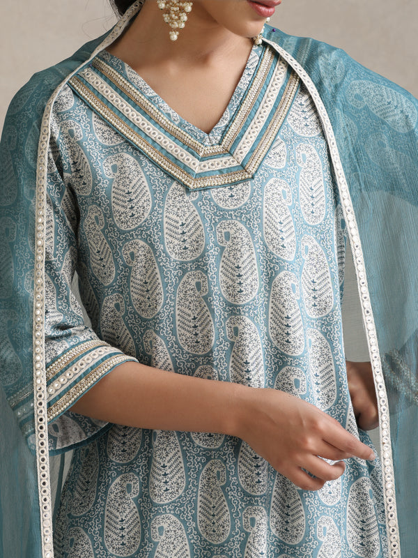 Khushal K Women Paisley Printed A-Line Kurta set