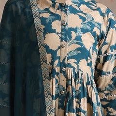 Women Floral Printed Regular Pure Cotton Kurta with Palazzos & With Dupatta