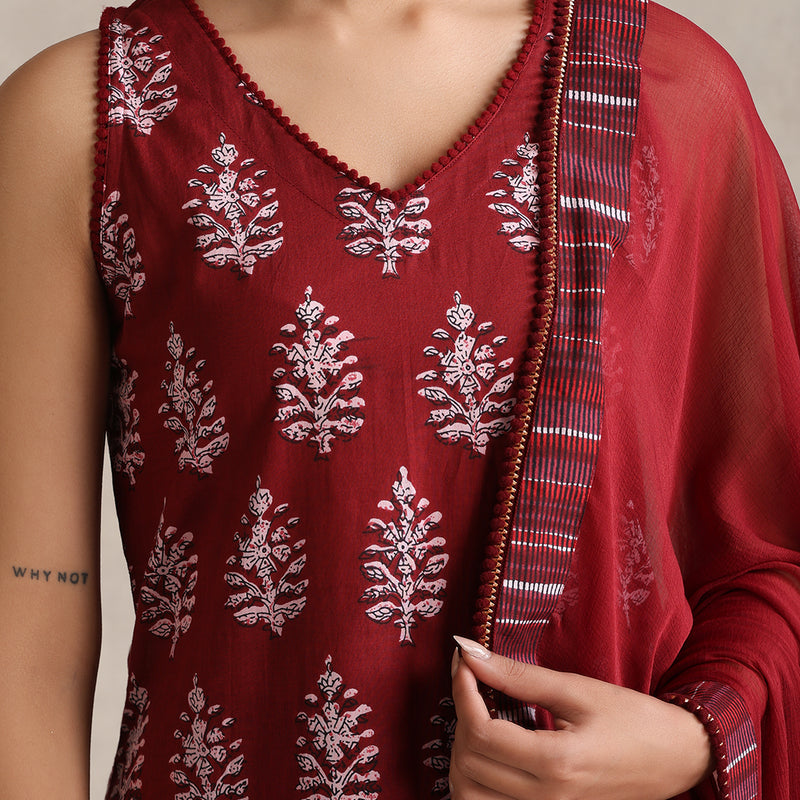 Women Printed Cotton Kurta Sets - Khushal K - Image 2