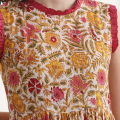 Women Floral Print Fit & Flare Midi Dress