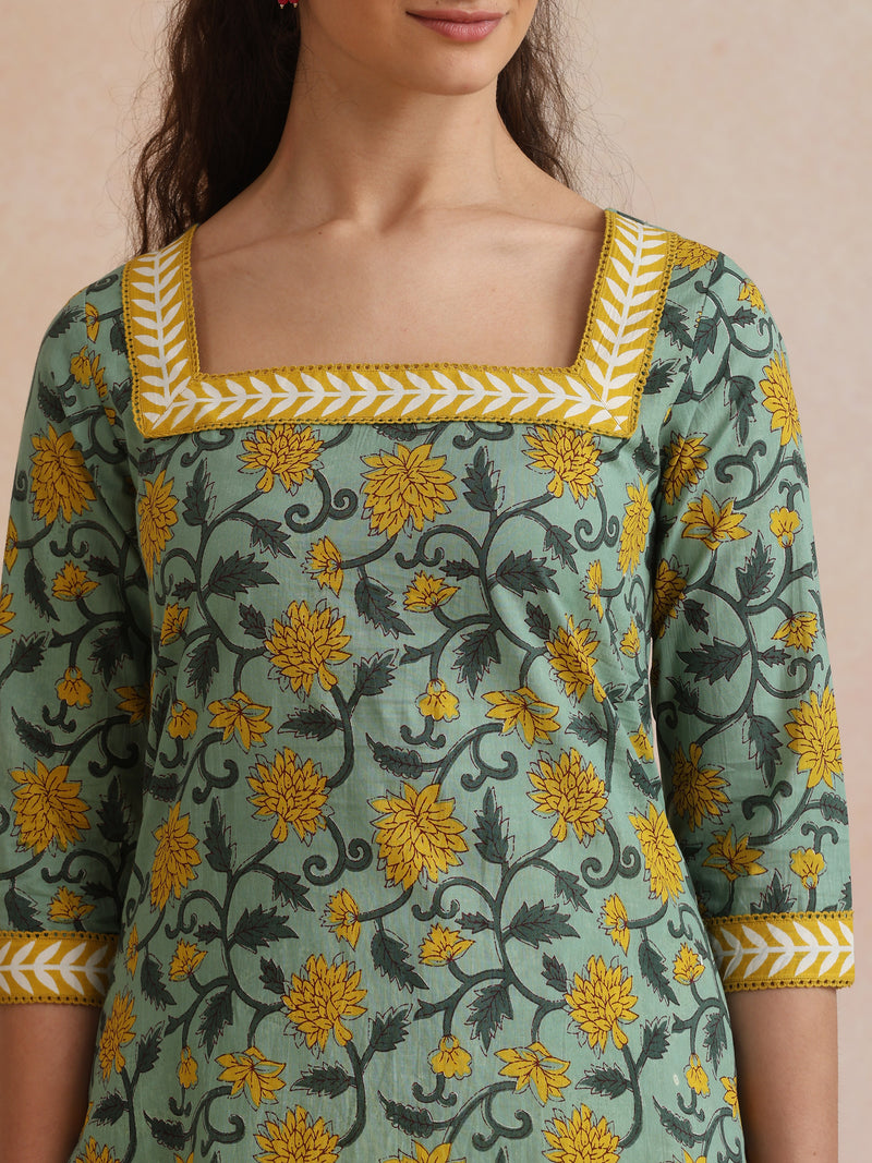 Khushal K Women Co-Ords Set - Green