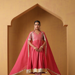 Khushal K Floral Embroidered Anarkali  Kurta set