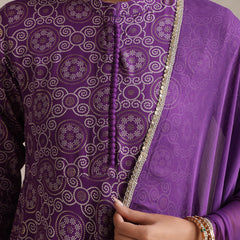 Khushal K Floral Printed Mandarin Collar Kurta set