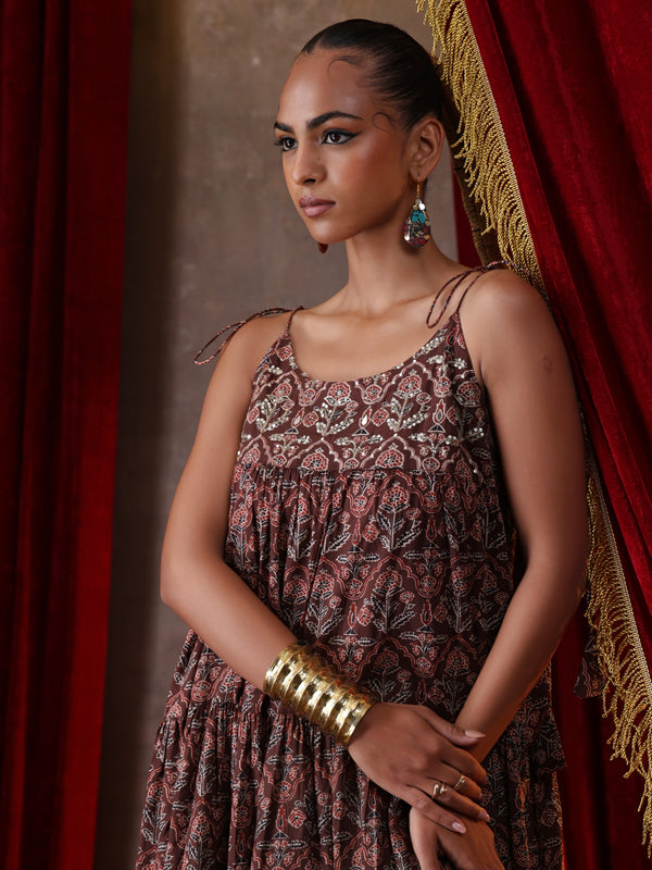 Khushal K Women Dresses - Brown