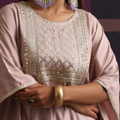 Khushal K Women Motifs Embroidered Kaftan set