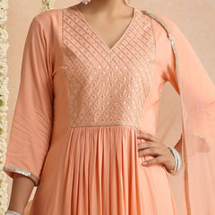 Women Ethnic Motifs Embroidered Empire Sequinned Kurta with Trousers & With Dupatta