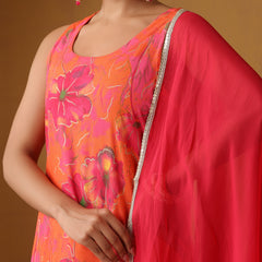 Khushal K Women Ethnic Motifs Printed Cotton Kurta set