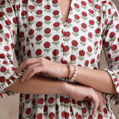 Khushal Women Polka Dot Print A-Line Midi Dress