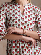 Khushal Women Polka Dot Print A-Line Midi Dress