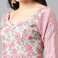 Women Floral Printed Regular Kurta with Palazzos & With Dupatta