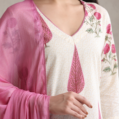 Khushal K Women Ethnic Motifs Printed Regular Pure Cotton Kurta set