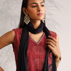 Khushal K Women Cotton kurti and Farshi Salwar with dupatta set - Maroon