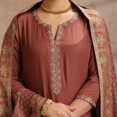 Women’s Ethnic Motif Print Kurta with Trousers & Dupatta