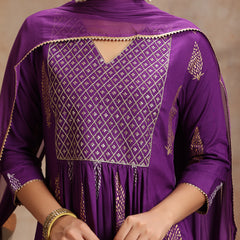 Women Ethnic Motifs Printed Tiered Sequinned Kurta with Trousers & Dupatta