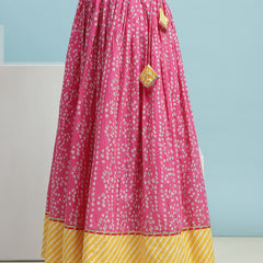 Printed Cotton Ready to Wear Lehenga & Blouse With Dupatta