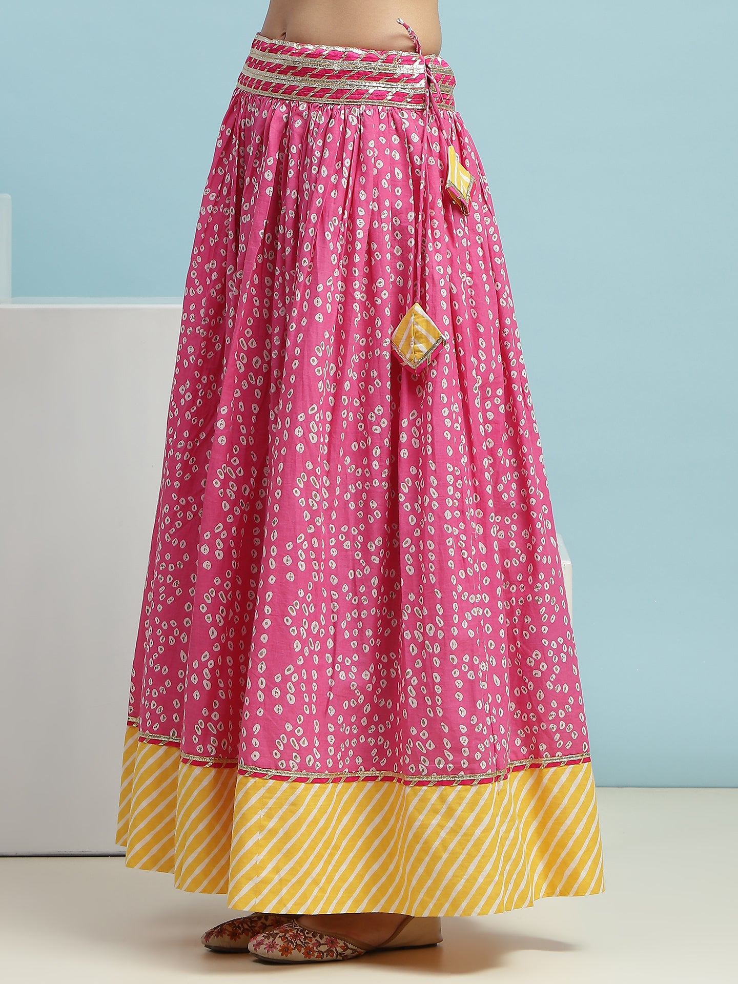 Printed Cotton Ready to Wear Lehenga & Blouse With Dupatta