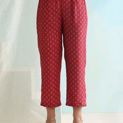 Floral Printed Layered Cord Set With Jacket