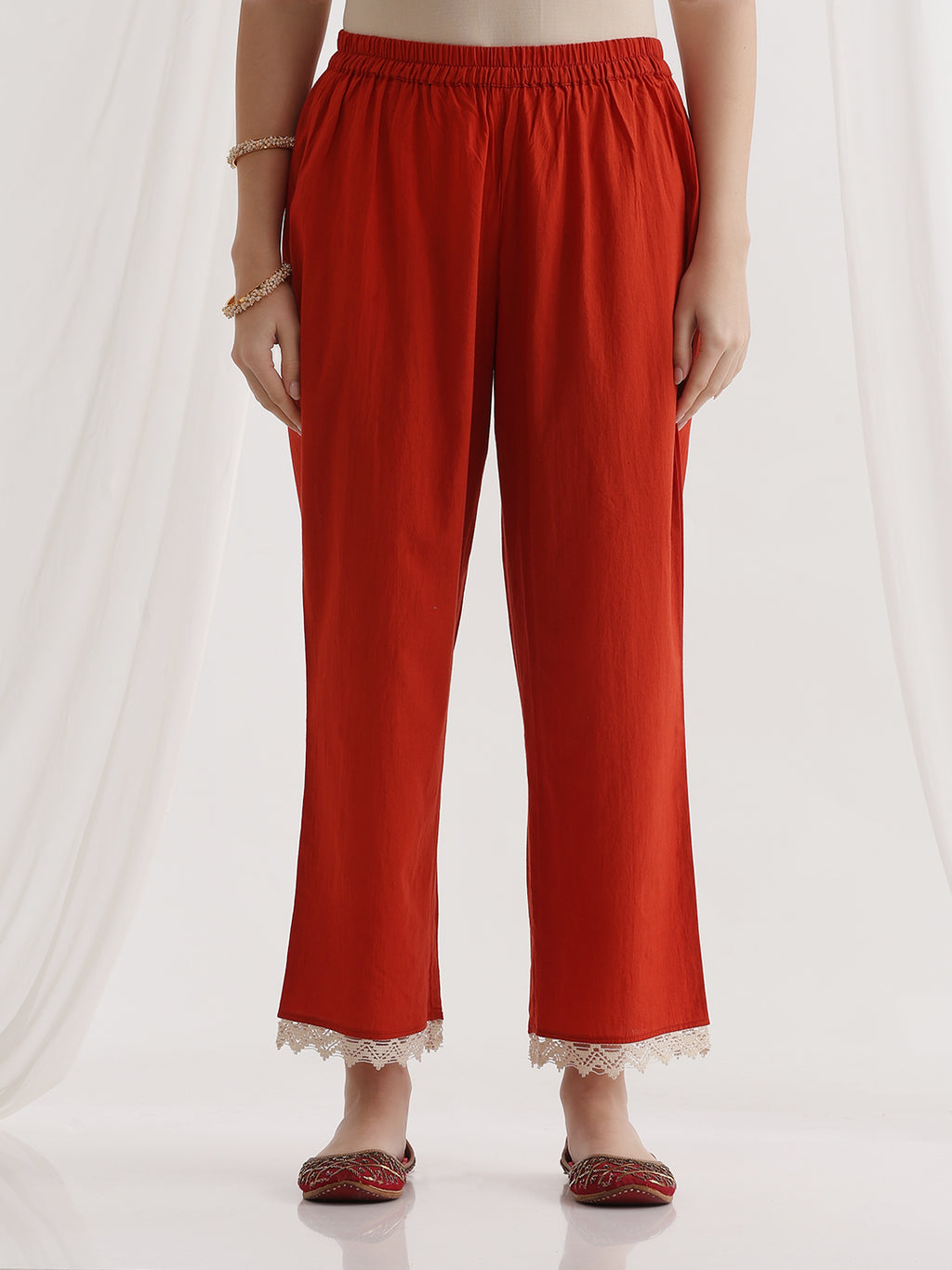 Floral Printed V-Neck Pure Cotton A-Line Kurta With Palazzos And Dupatta