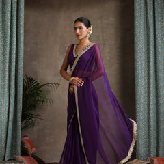 Poly Chiffon Fashion Saree