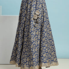 Printed V-Neck Ready to Wear Lehenga & Blouse With Dupatta