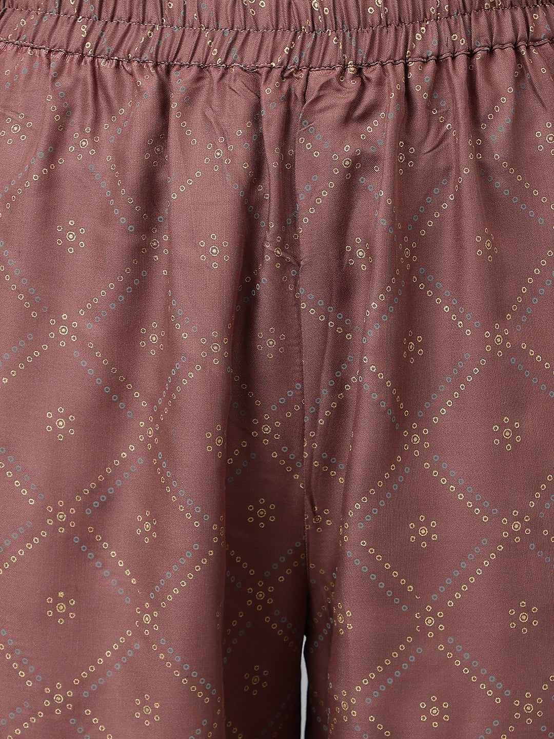 Brown solid Kurta with Trousers with dupatta