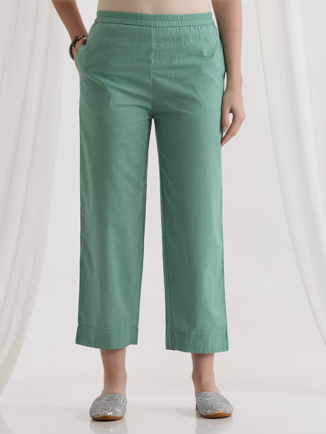 Floral Printed Square Neck Pure Cotton Straight Kurti With Palazzos & Dupatta