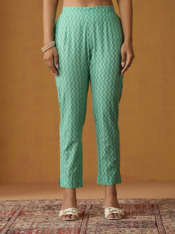 Khushal K Women Ethnic Motifs Printed Cotton Kurta set