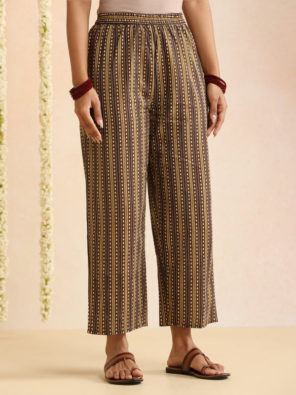 Women Ethnic Motifs Printed Pure Cotton Kurta & Trouser With Dupatta
