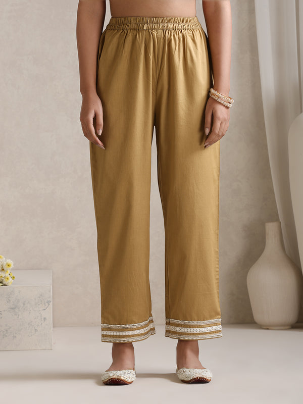 Khushal K Ethnic Motifs Embroidered Mirror Work A-Line Kurta set