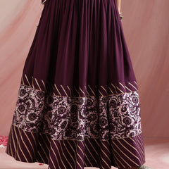 Floral Printed Gotta Patti Ready to Wear Lehenga & Choli With Dupatta