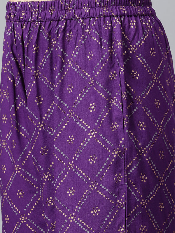 Women Ethnic Motifs Printed Empire Kurta with Palazzos & With Dupatta