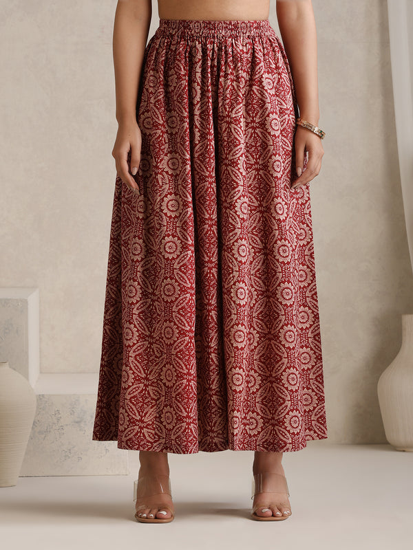 Women Floral Printed Regular Pure Cotton Kurta with Palazzos & With Dupatta