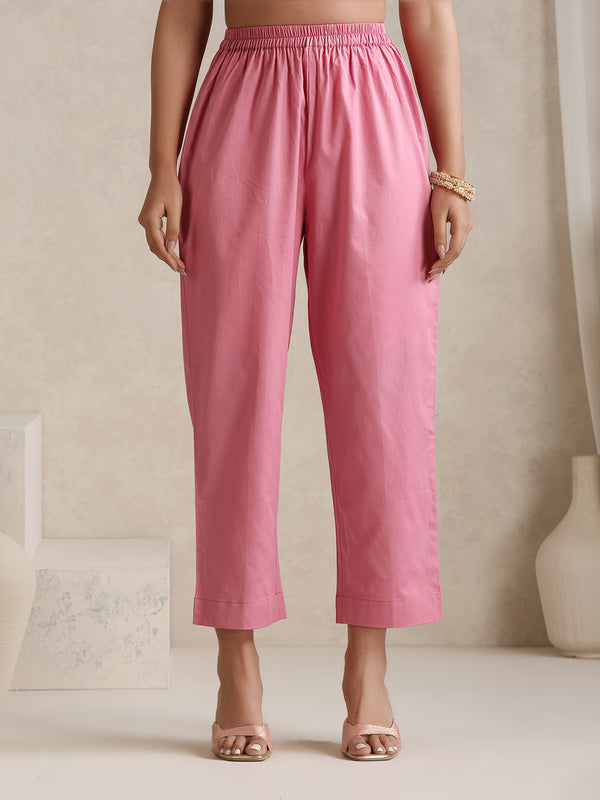 Women Floral Printed Angrakha Pure Cotton Kurta with Palazzos & With Dupatta