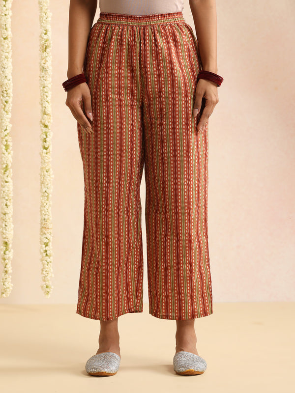 Women Ethnic Motifs Printed Cotton A-Line Kurta with Palazzos & Dupatta