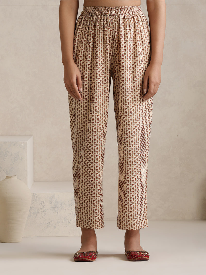 Traditional Jacket Style Cord Set with Printed Inner & Trouser
