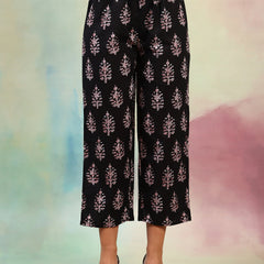 Ethnic Motifs Printed Regular Pure Cotton Straight Kurta with Palazzos & Dupatta