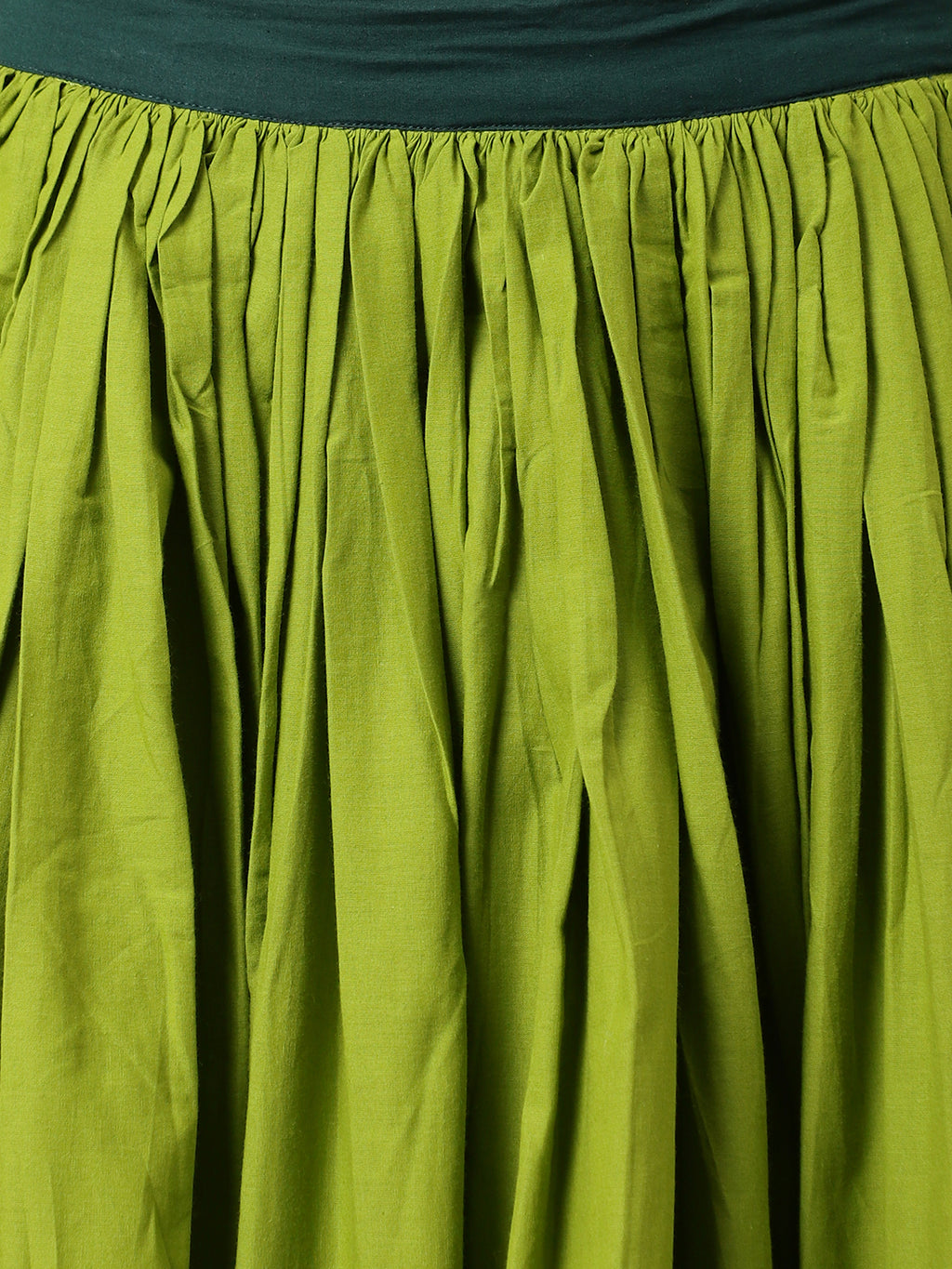 Floral Printed Cotton Lehenga & Blouse With Dupatta