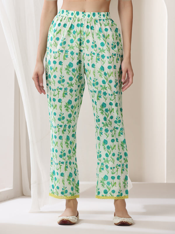 Khushal K Women Floral Printed Regular Pure Cotton Kurta set