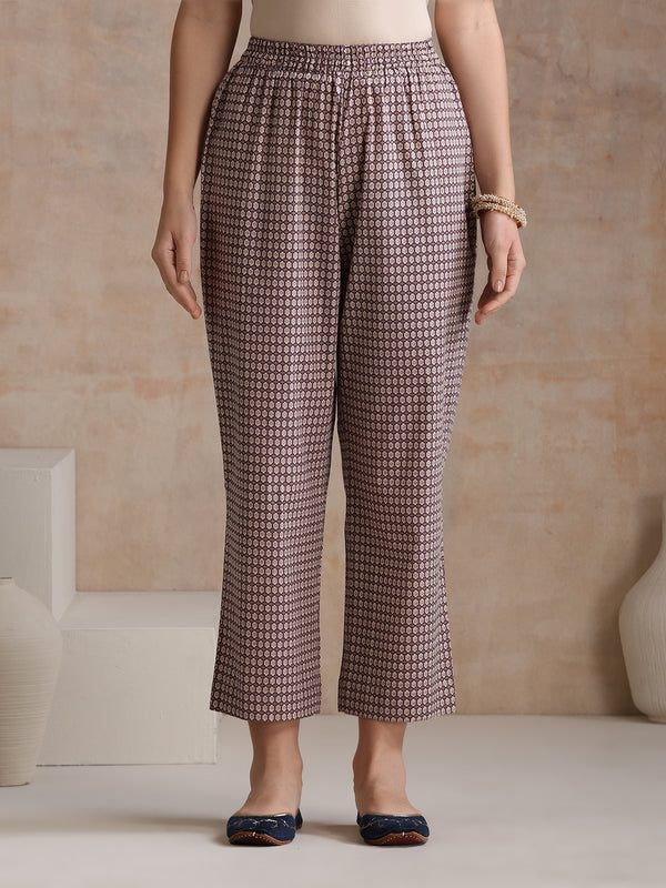 Women Floral Printed Cotton Kurta with Palazzos & Dupatta