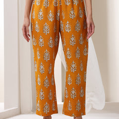 Women Floral Printed Regular Pure Cotton Kurta with Palazzos & With Dupatta