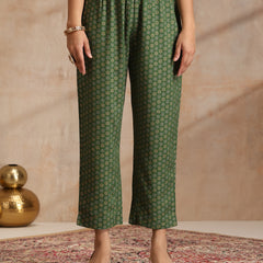 Ethnic Motifs Embroidered V-Neck Thread Work Kurta With Trousers & Dupatta